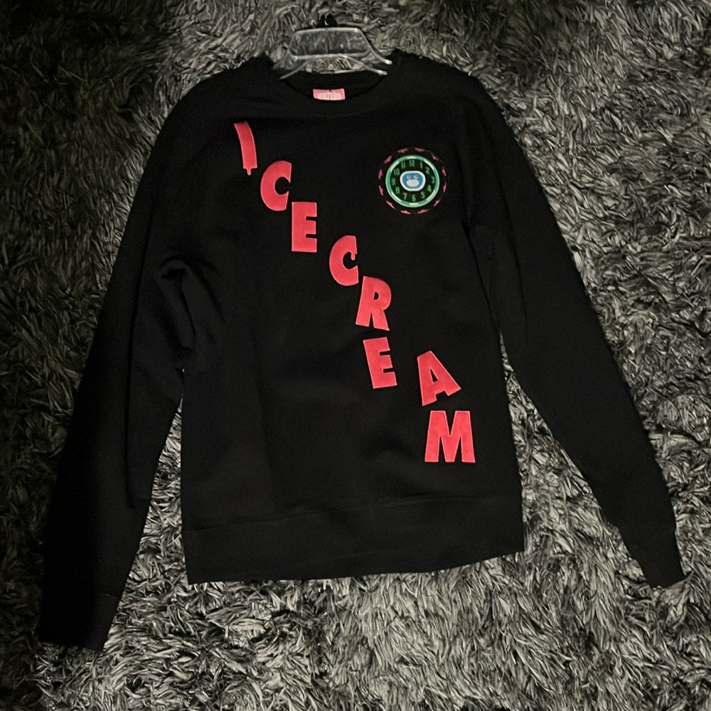 Ice cream crew neck black and pink